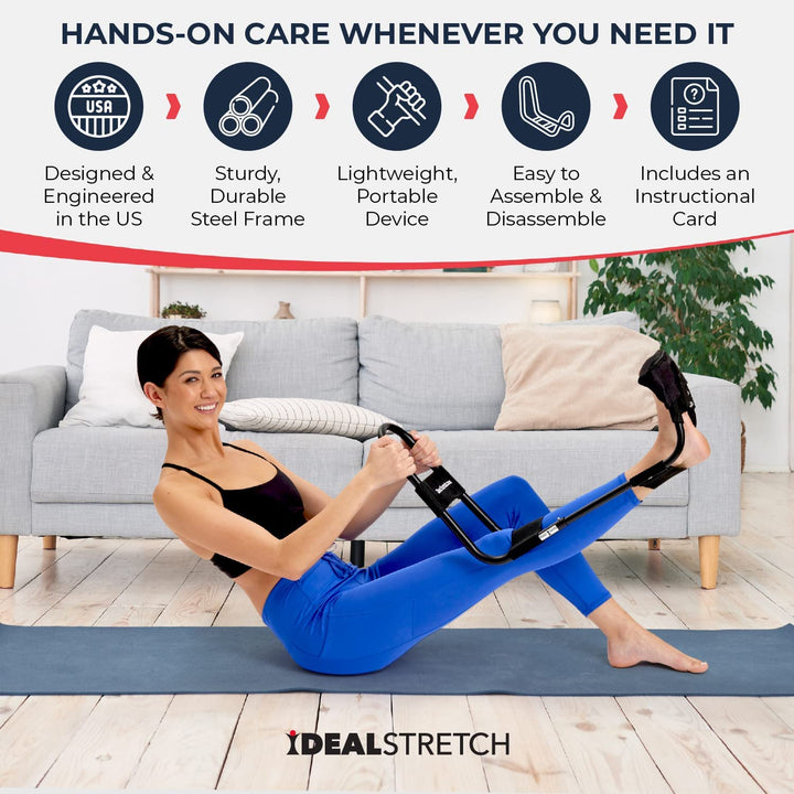 IdealStretch Original Wedge Combo Hamstring Stretcher Device - Hamstring & Calf Stretcher Reduces Pain & Provides Deep Knee Stretch