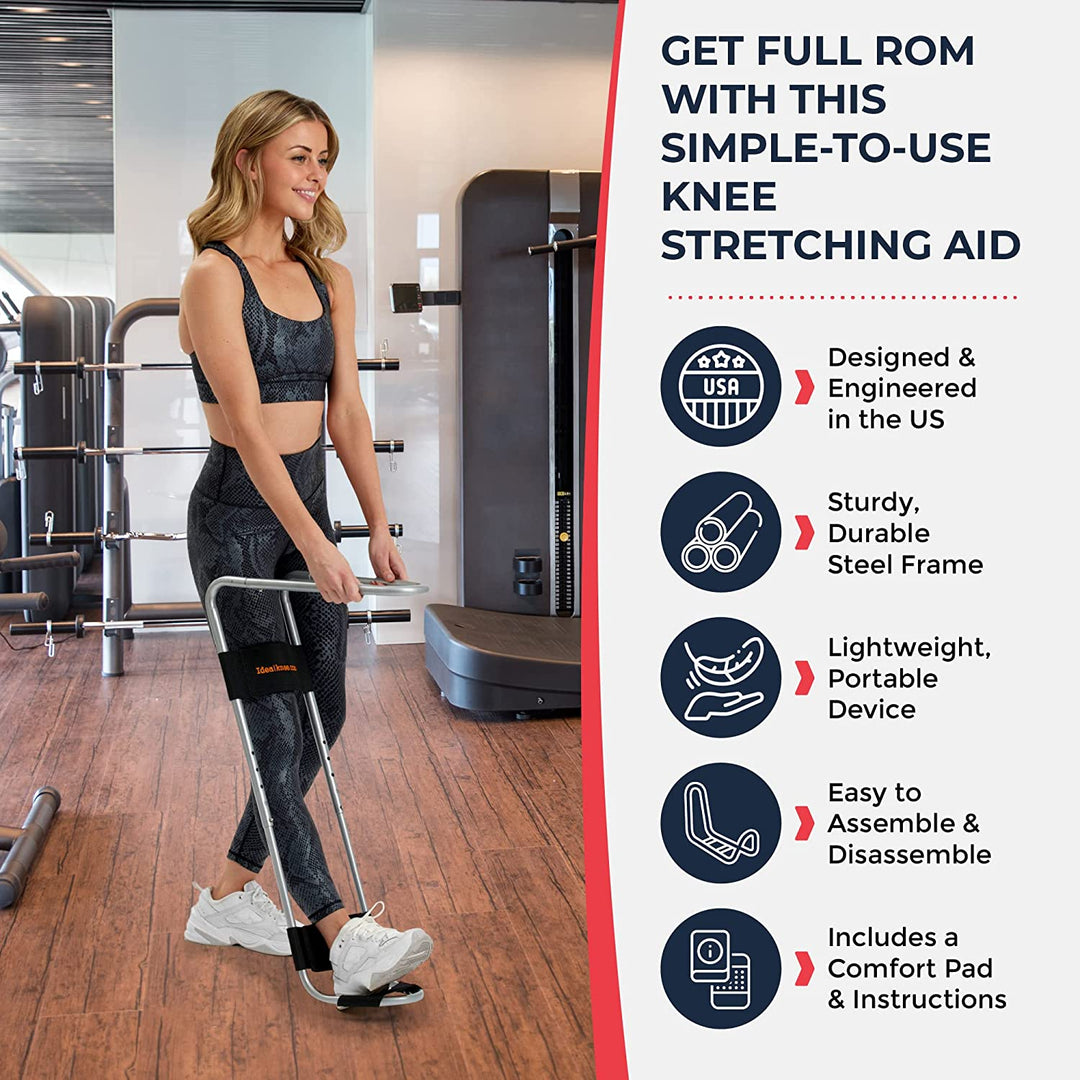 IdealKnee (2 Pad): Most Effective + Easy to Use Treatment for Knee Extension Device With Two Pads- Knee Pain Relief & Improve Range of Motion – Endorsed by PTs & Orthopedic Surgeons | Athletes + Physical Therapy + Rehab