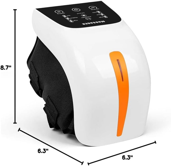 IdealProducts Knee Massager Pro+ with Heat, Red Light Therapy and Vibration, 6-in-1, Dual-Wavelength - Cordless, Portable, Adjustable Straps, Knee Pain Relief