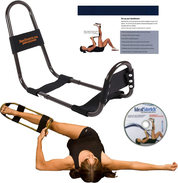 IdealStretch Original DVD Combo Hamstring Stretcher Device - Hamstring & Calf Stretcher Reduces Pain & Provides Deep Knee Stretch