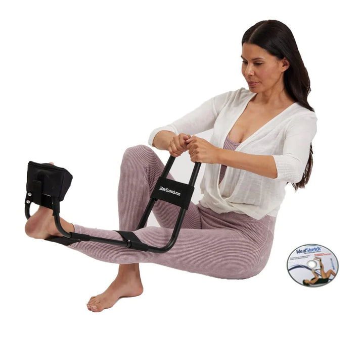 IdealStretch Original DVD Combo Hamstring Stretcher Device - Hamstring & Calf Stretcher Reduces Pain & Provides Deep Knee Stretch